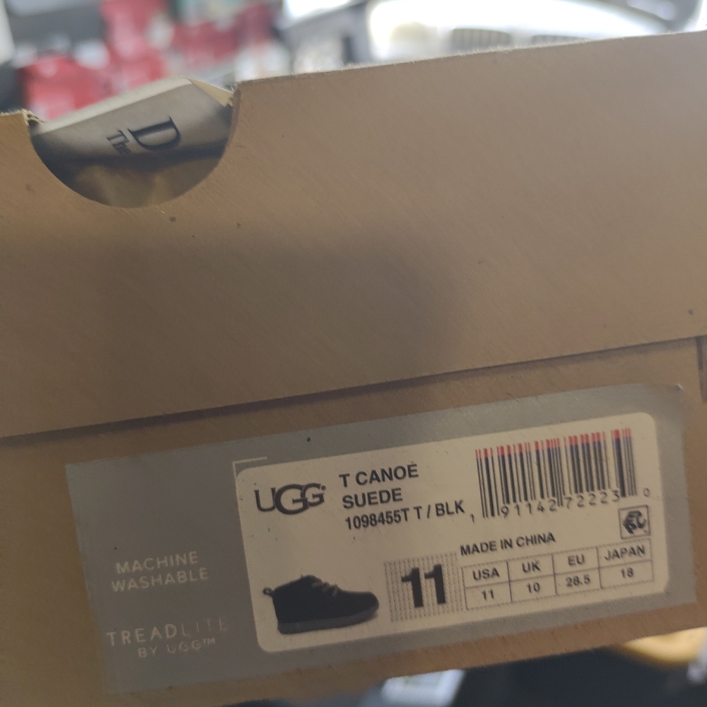 UGG Black Suede Treadlite Shoes 11c